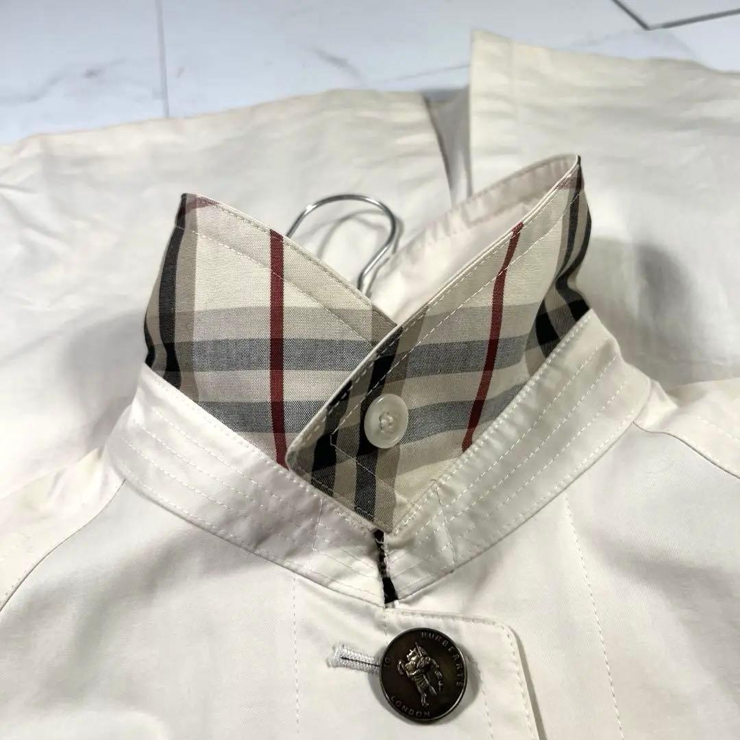 BURBERRY バーバリー ノバチェック ステンカラーコート ホワイト