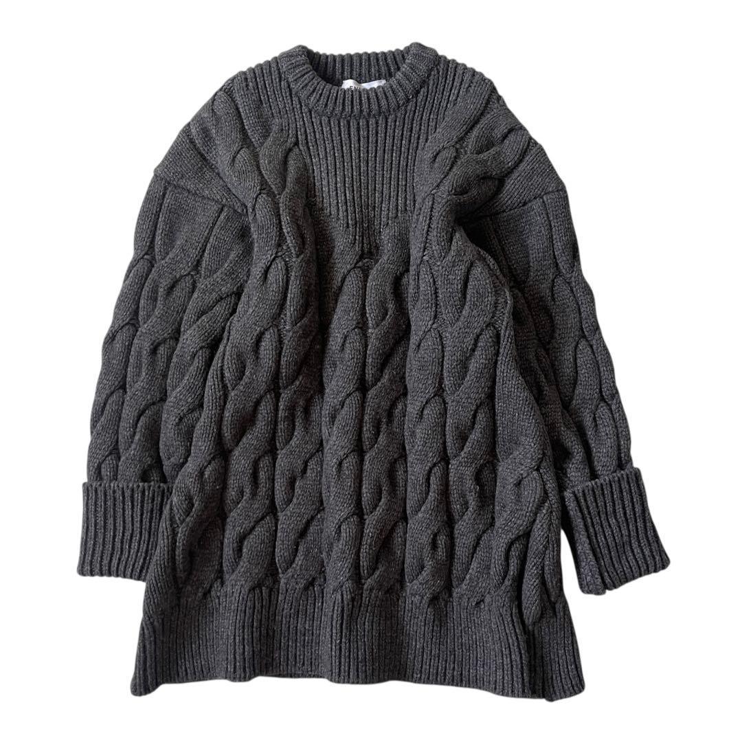 エンフォルド ケーブル ニット CABLE VASE PULLOVER ロング丈 ENFOLD（エンフォルド）の「ケーブル Vase P.O（ニット/セーター