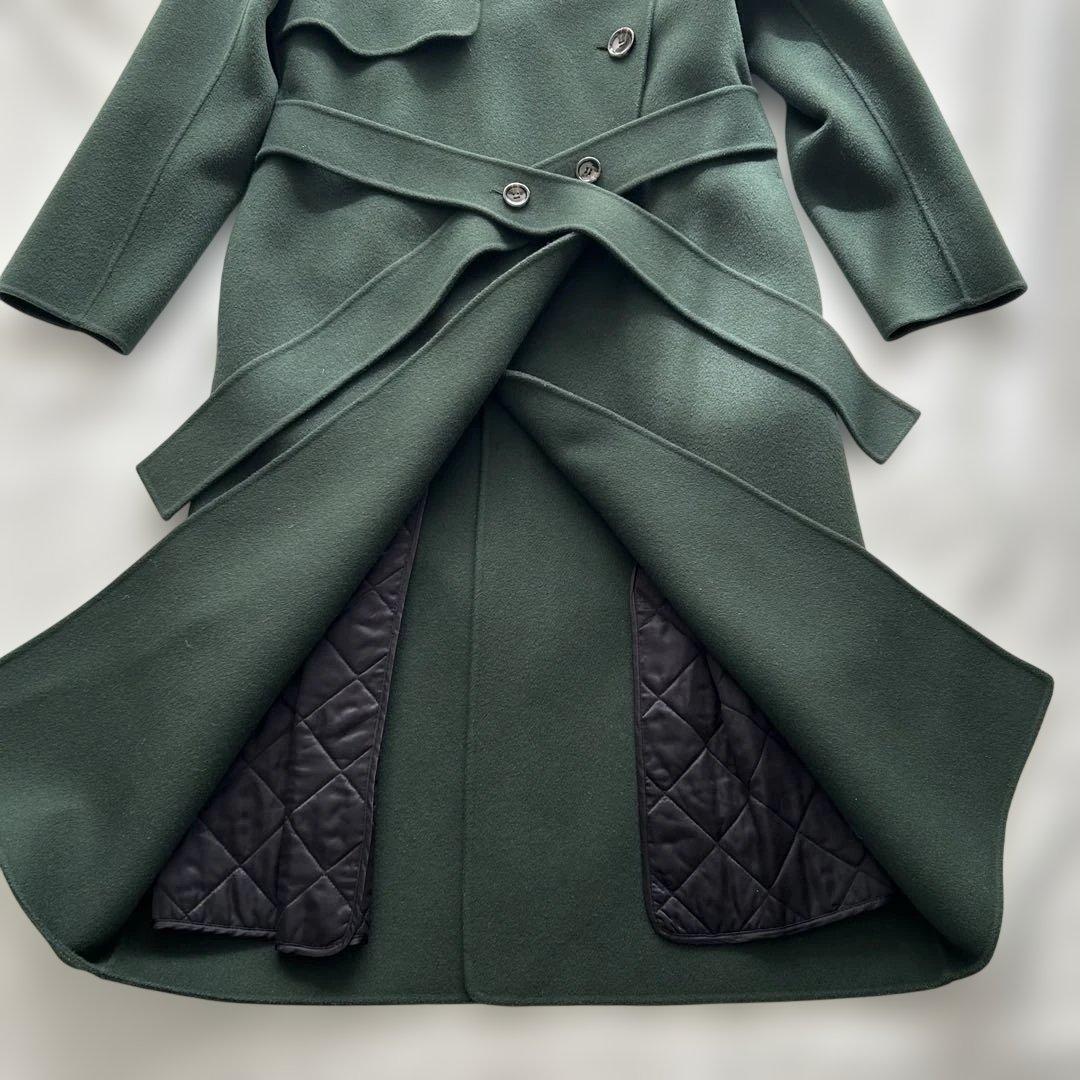 美品♡【ルシェルブルー】ダークグリーン ダブルフェイス ロング