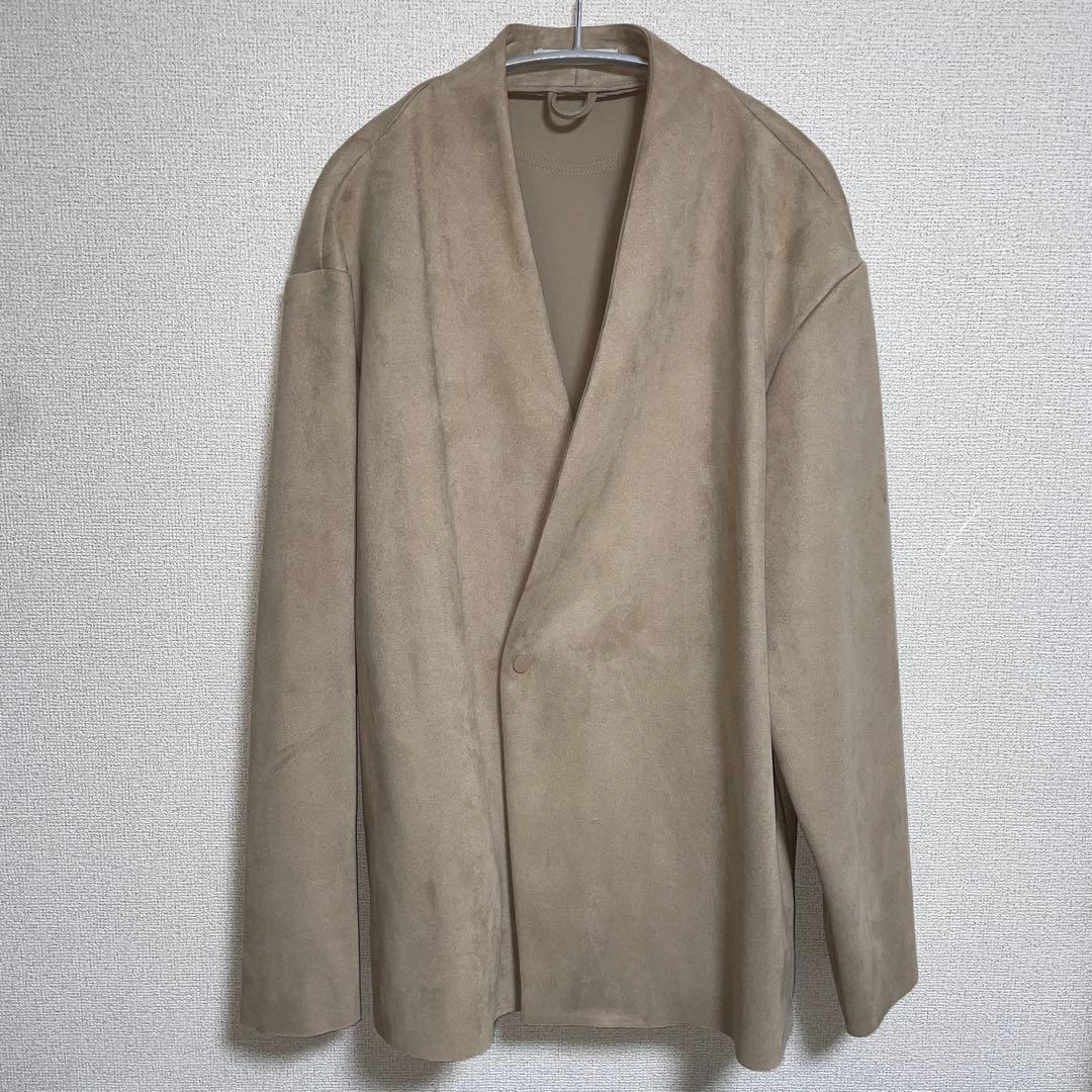 ZARA ザラ メンズ フェイクスエード ノーカラージャケット Lサイズ