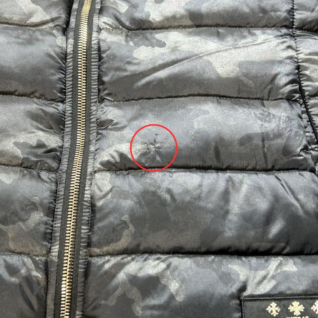 美品✨タトラス ダウンベスト リバーシブル カモフラ柄 ブラック M