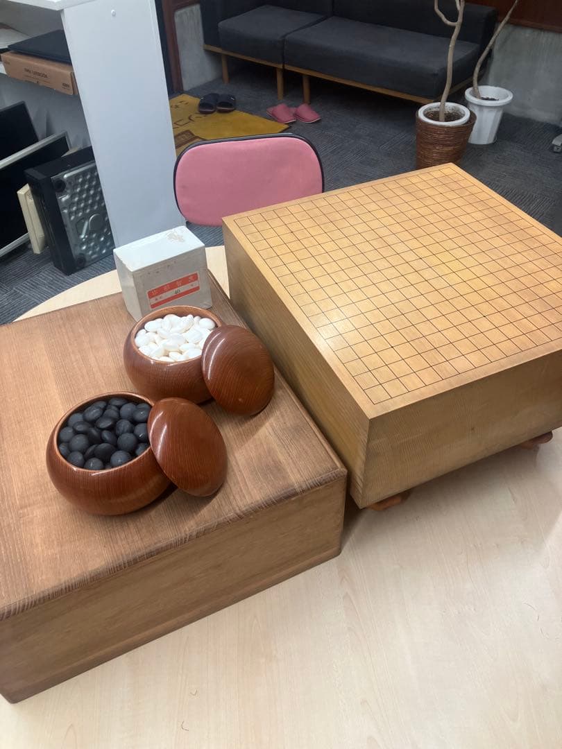 高級囲碁セット　40号碁石　5寸6分基盤 mg22-set.jpg