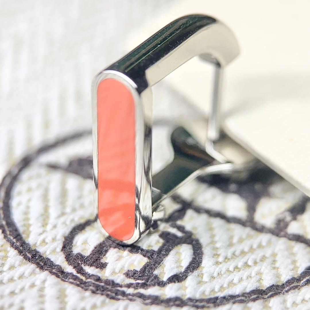 未使用級 HERMES エルメス エトリエ ピアス 片耳用 オレンジ 付属品あり HERMES - エルメス メンズ レディース エトリエ シングル ピアス 片耳