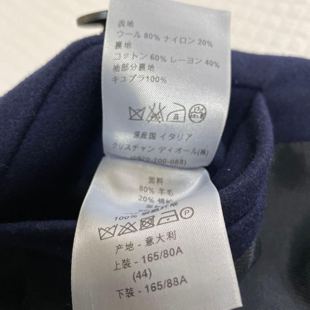 Diorオム ネイビー ダブルブレスト ピーコート - メルカリ
