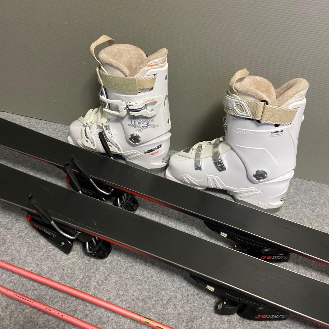 ★メンテナンス済　大人スキーセット　板152cm ブーツ24~24.5cm