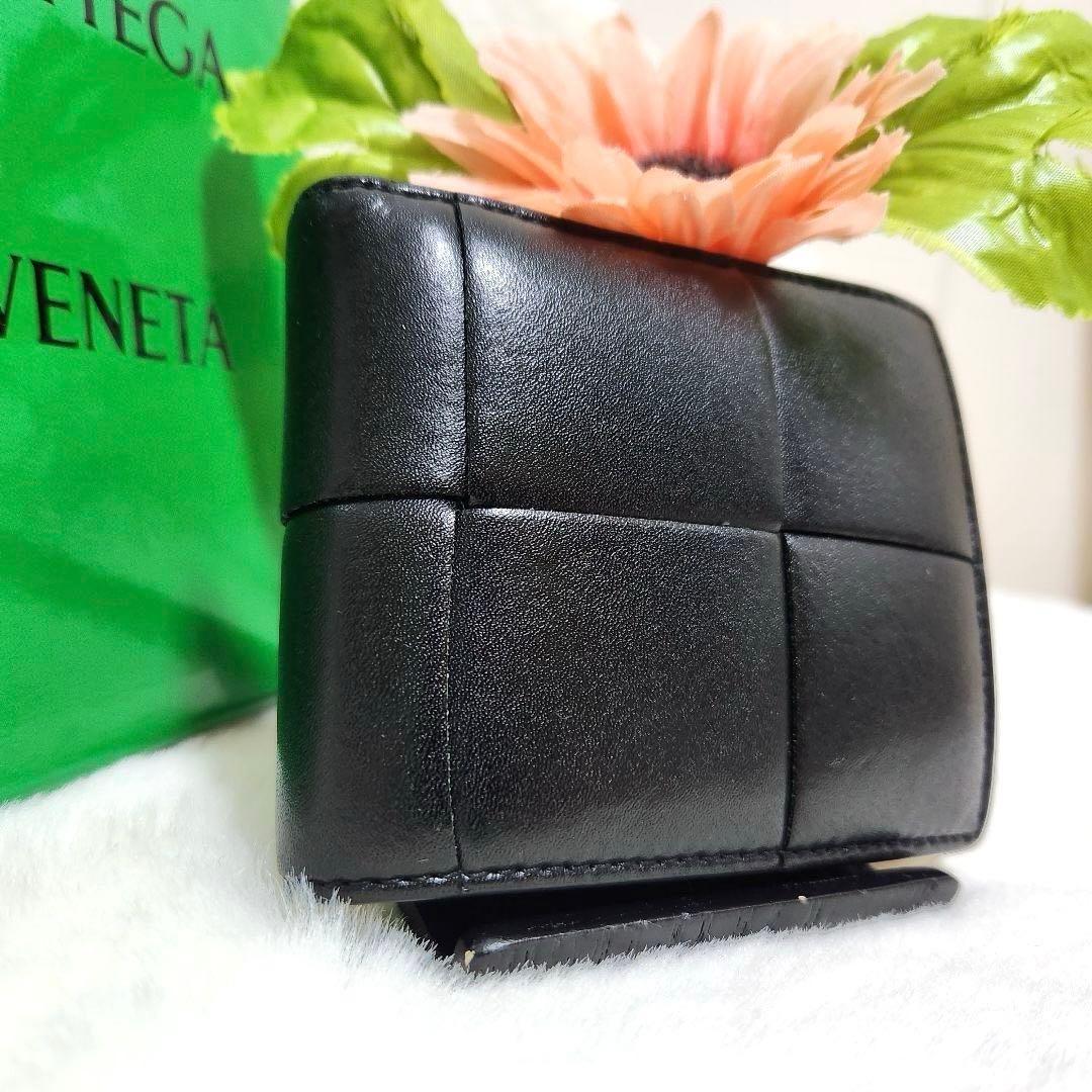✨極美品　付属品完備✨ボッテガ　二つ折り　カセット　小銭入れ　ブラック　RFID カセット スモール 二つ折りウォレット のために ウィメンズ で