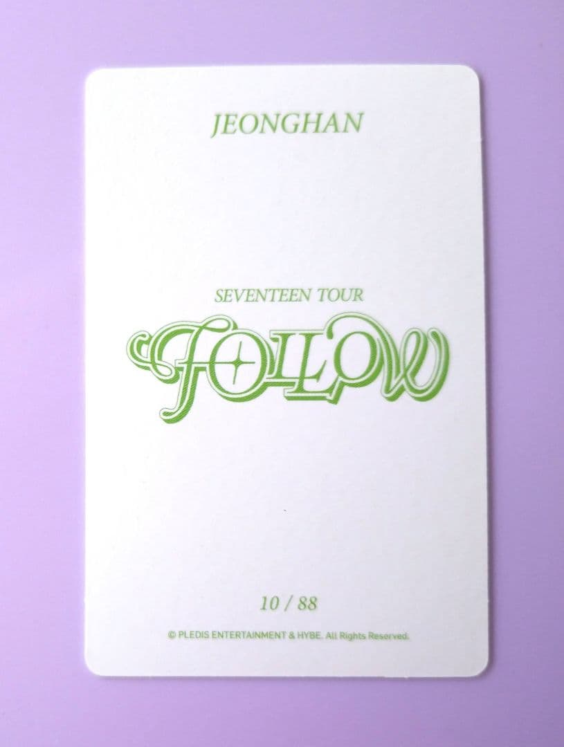 □SEVENTEEN□『FOLLOW』トレカ 10：ジョンハン セブチ - メルカリ
