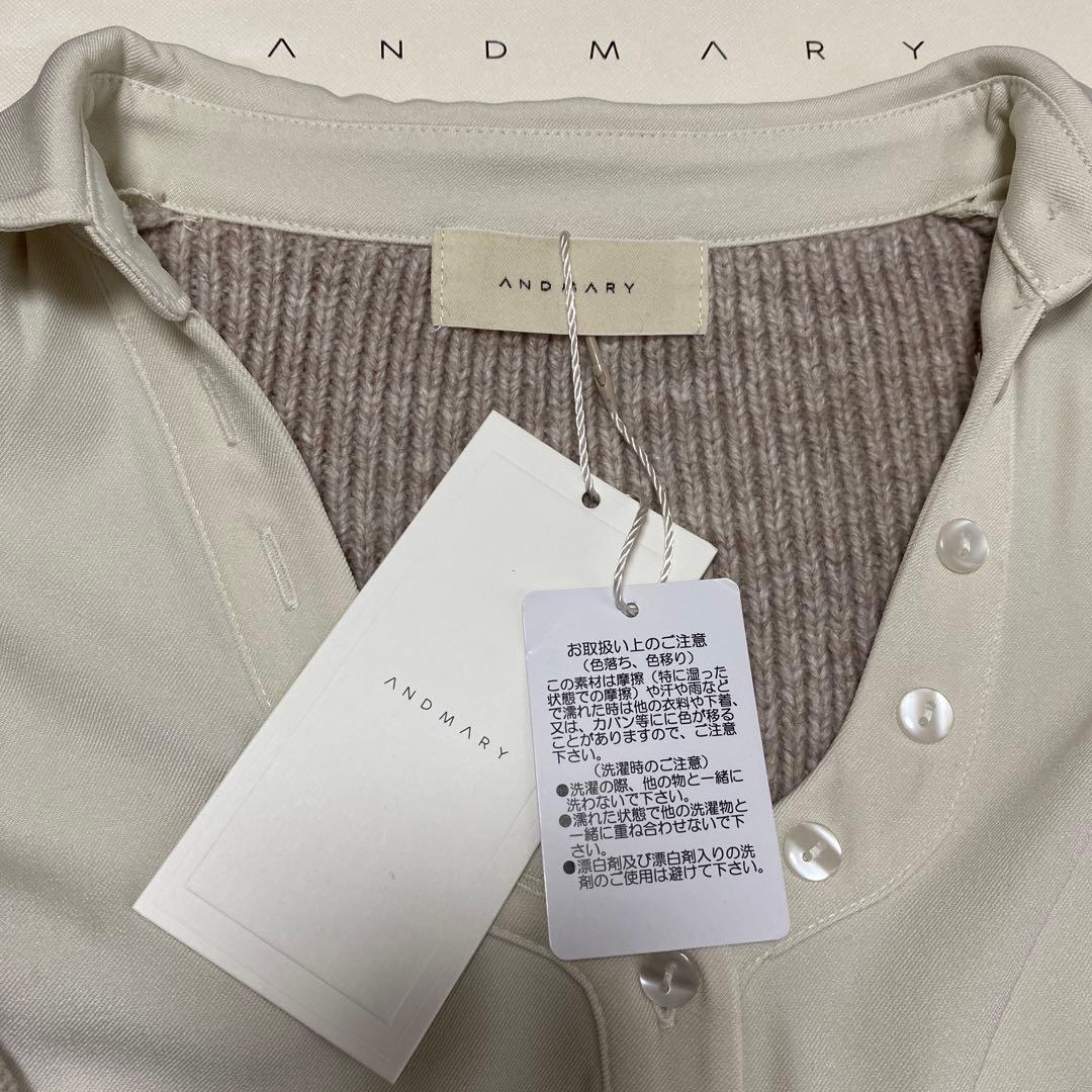 正規品ANDMARY Demi layered mini dress beige - メルカリ