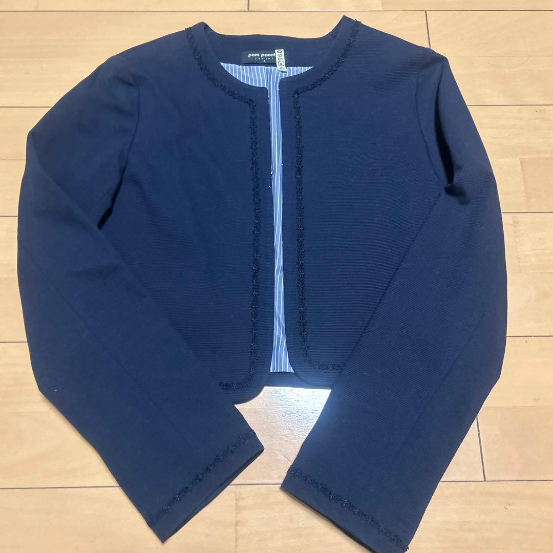 ポンポネット ジュニア L 160 紺 ボレロ ジャケット - メルカリ