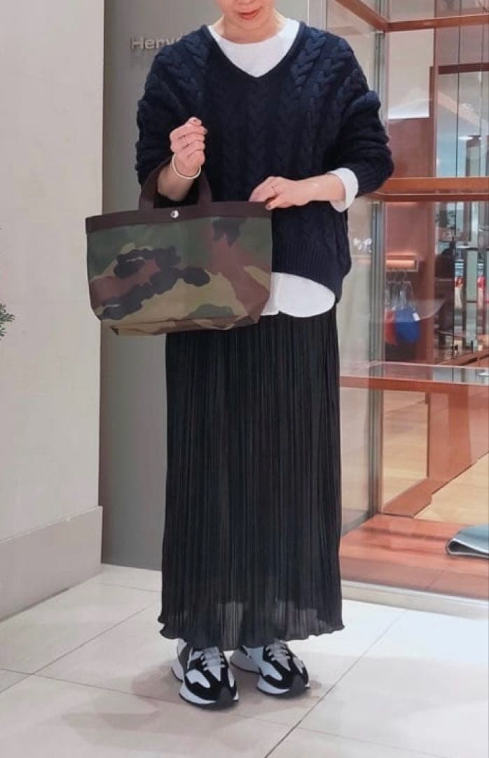 エルベシャプリエ　704W カモフラ　迷彩　Mサイズ　スクエアトート エルベシャプリエ Herve Chapelier 704Wカモフラージュ (コーデュラ