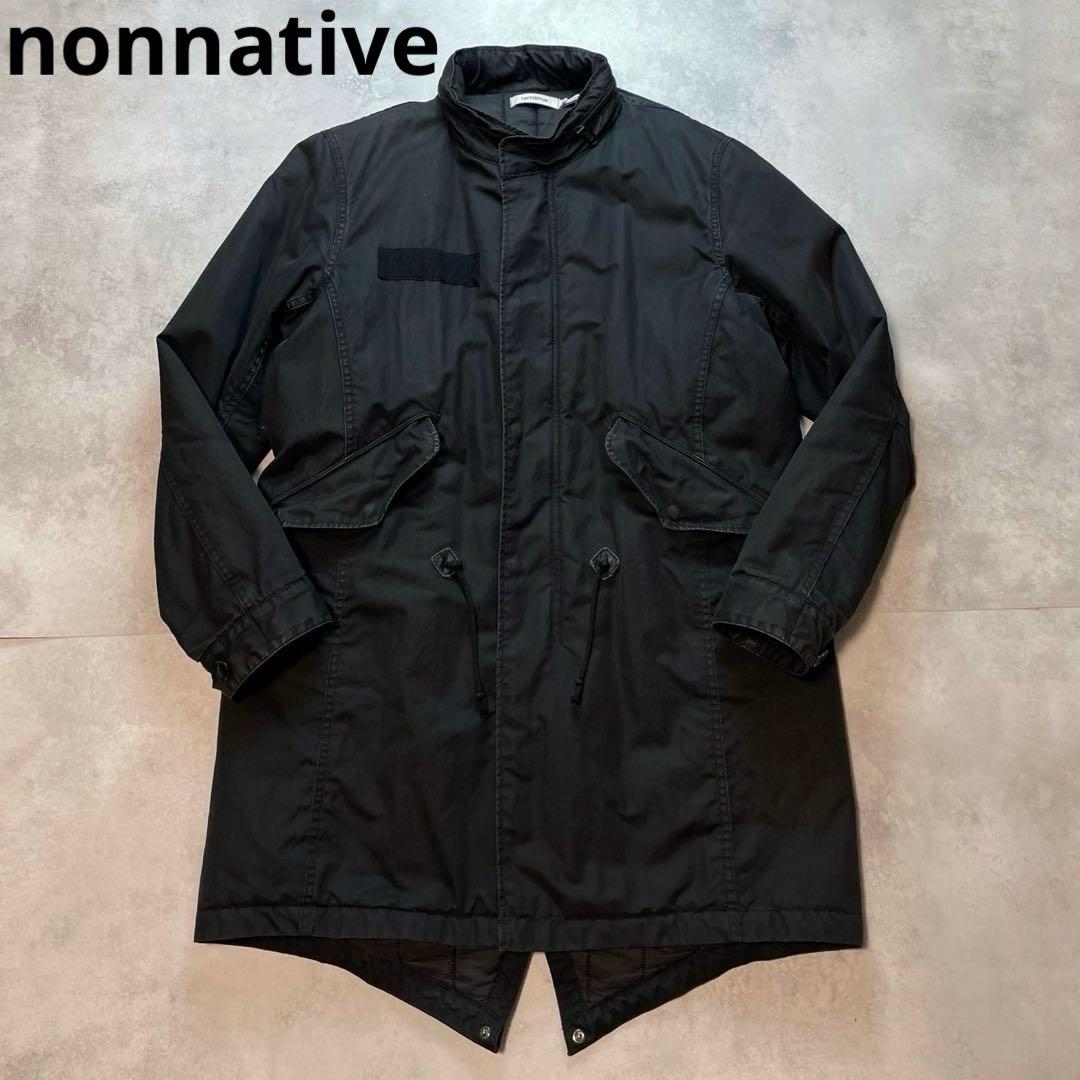 nonnative TROOPER PUFF COAT 中綿コート黒 M相当 TROOPER PUFF COAT COTTON BACKSATIN PIGMENT DYE WITH WINDSTOPPER