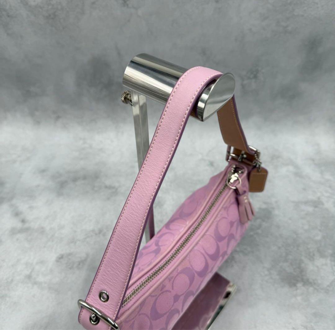 希少色✨COACH アクセサリーポーチ ワンショルダー シグネチャー