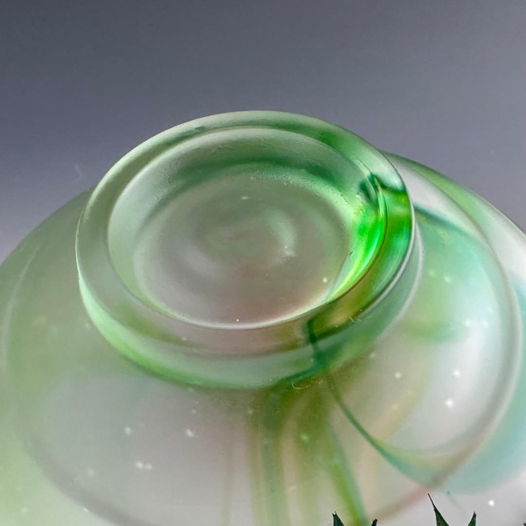 茶道具 ガラス 青楓絵 平茶碗 関吉昭 蒔絵 吉田華正 夏 涼しげ 硝子