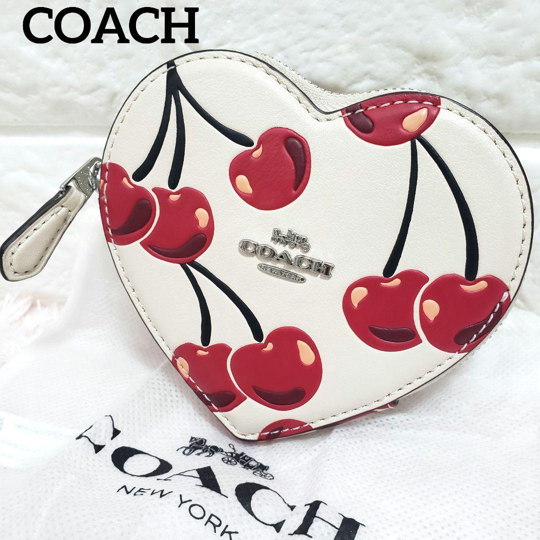 COACH コーチ チェリー さくらんぼ ハート型ケース 美品 COACH（コーチ） バッグ レザー さくらんぼ ハート チェリー ダブル