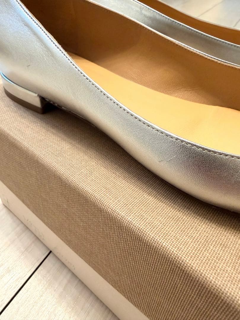 美品Francesco Russoレザーラウンドトゥフラットシューズ37 - メルカリ