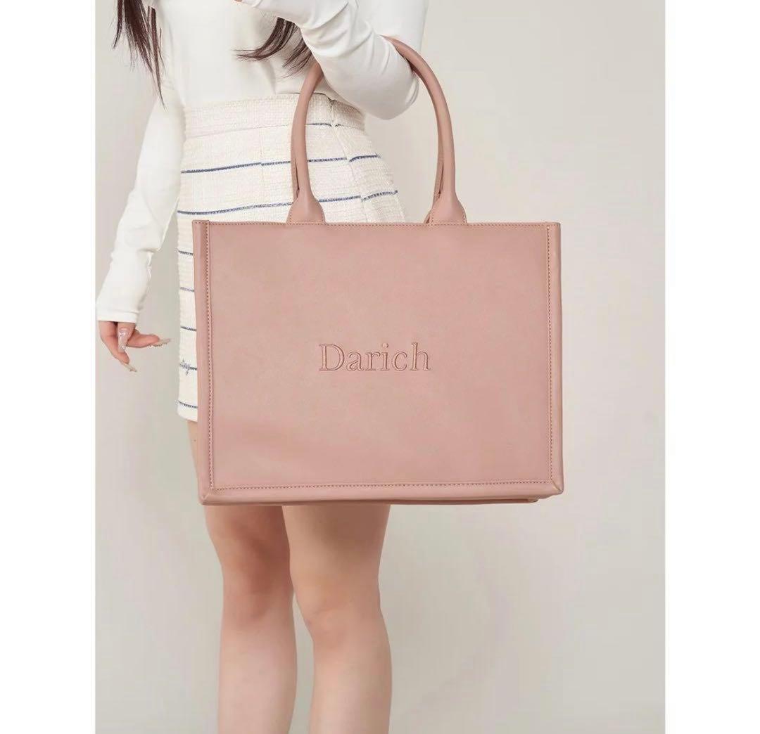 Darich ダーリッチ ロゴレザートートバッグ ピンク ダーリッチ Darich ロゴレザートートバッグ （ピンク） - ファッション