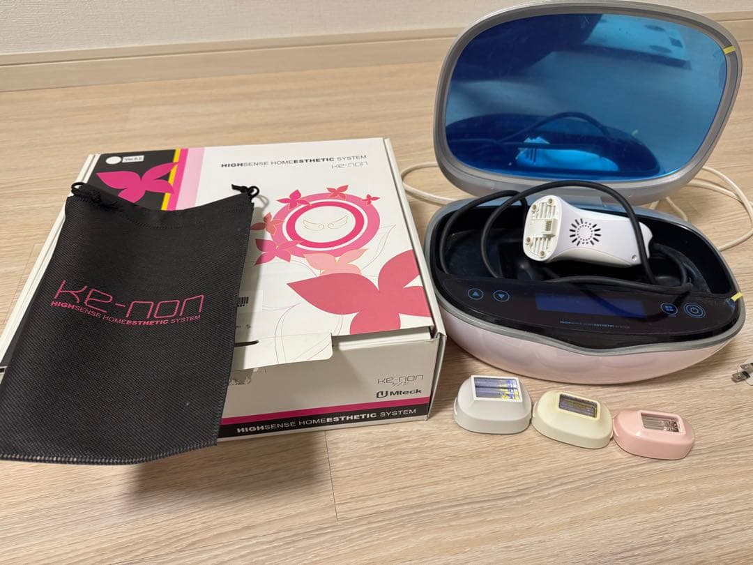 売*。様 ケノン 脱毛器 本体＋カートリッジ3種 ストロング 焦げ汚れあり 動作 ボーナスストア+5％【美品】ケノン Ver.8.6 カートリッジ2点 スーパー