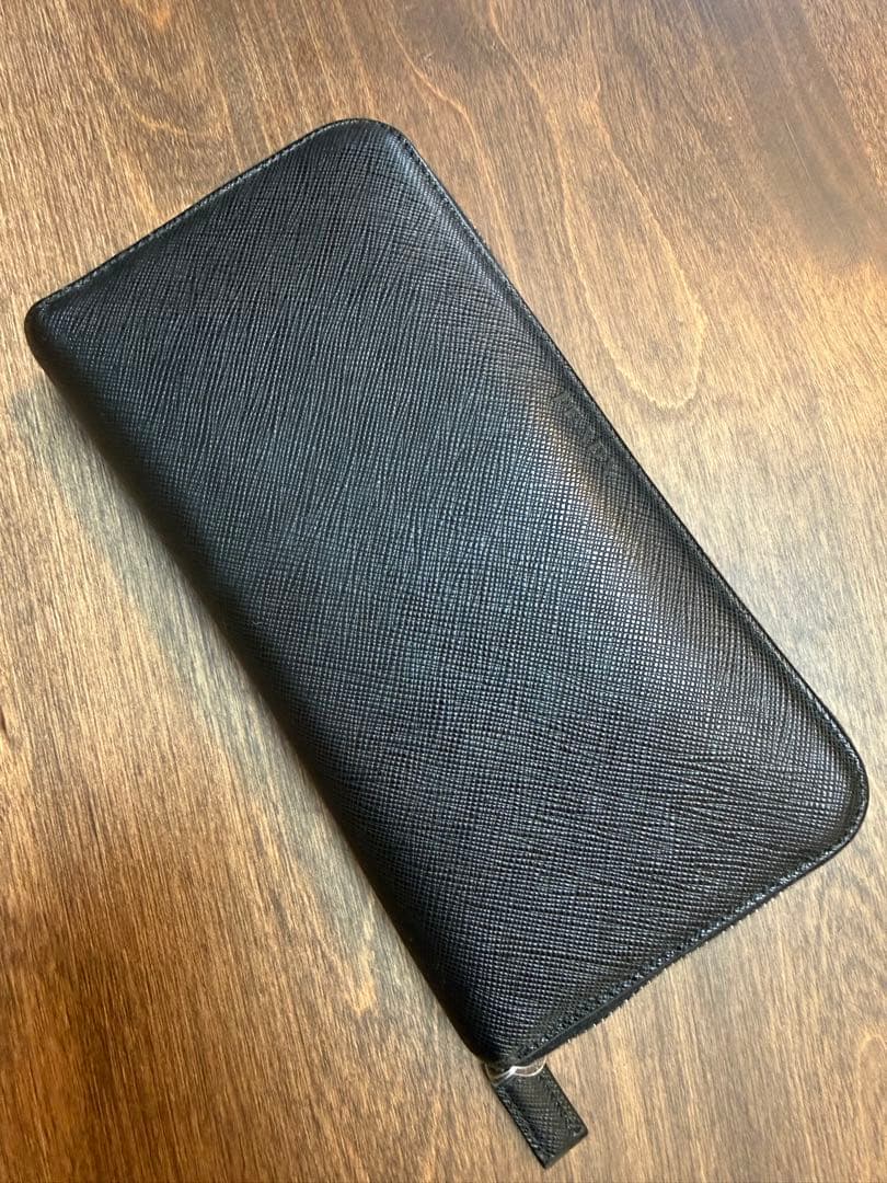 まさPRADA ブラック レザー 長財布　収納多め PRADA（プラダ） 長財布 ダブルジップ オーガナイザー サフィアーノ