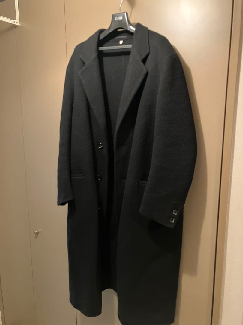 ムジラボ　Mujilabo 24AWウールカシミアチェスターコート M 黒 中古・古着通販】MUJI Labo (ムジラボ) カシミヤ混チェスターコート