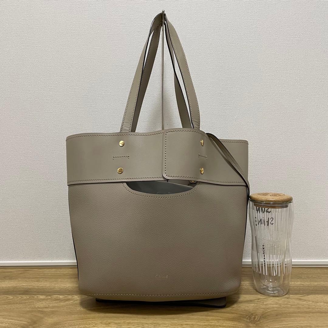 《美品》Chloe（クロエ） レザー トートバッグ　ベージュ