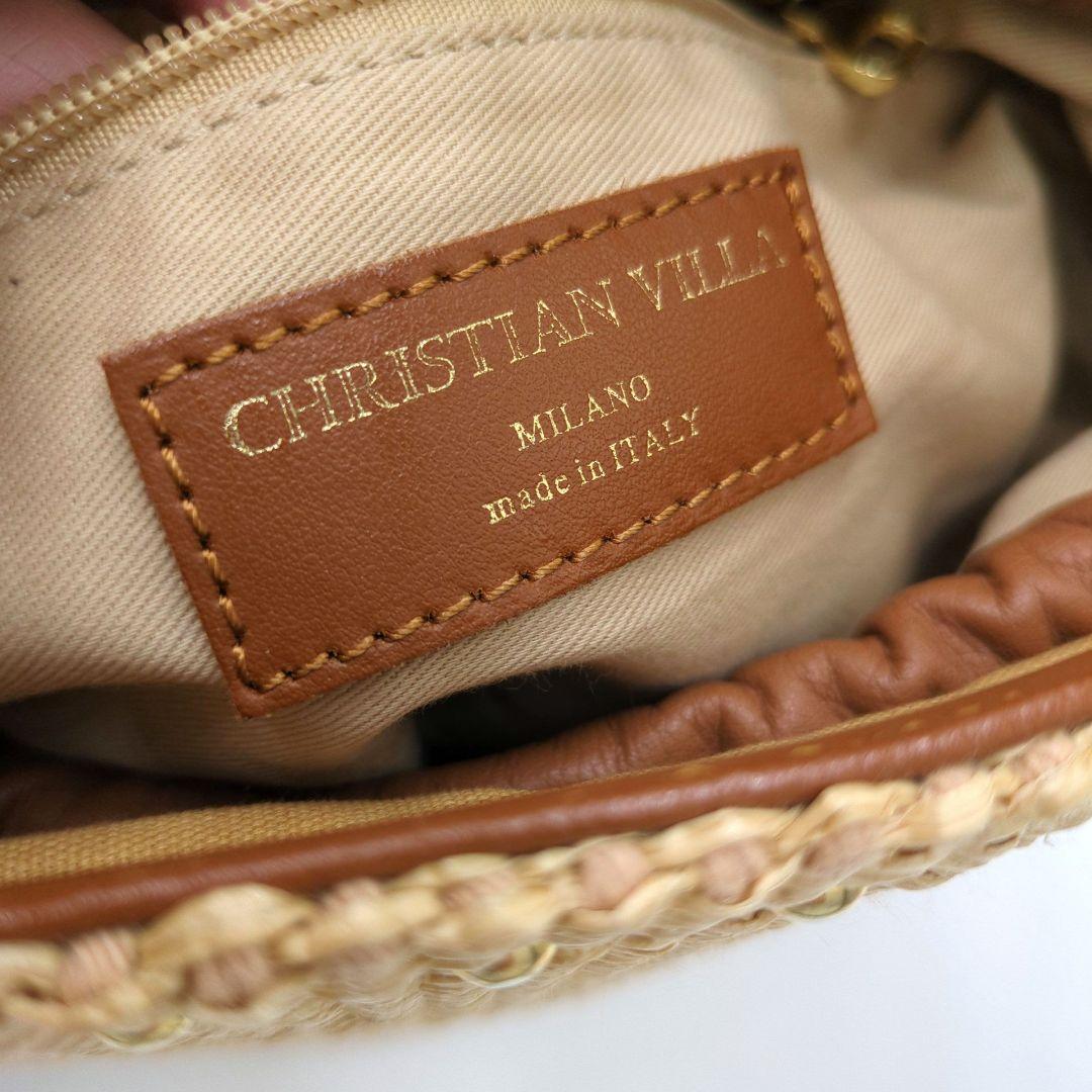 美品 クリスチャンヴィラ タッセル バケツ型 スタッズ付き 2way - メルカリ
