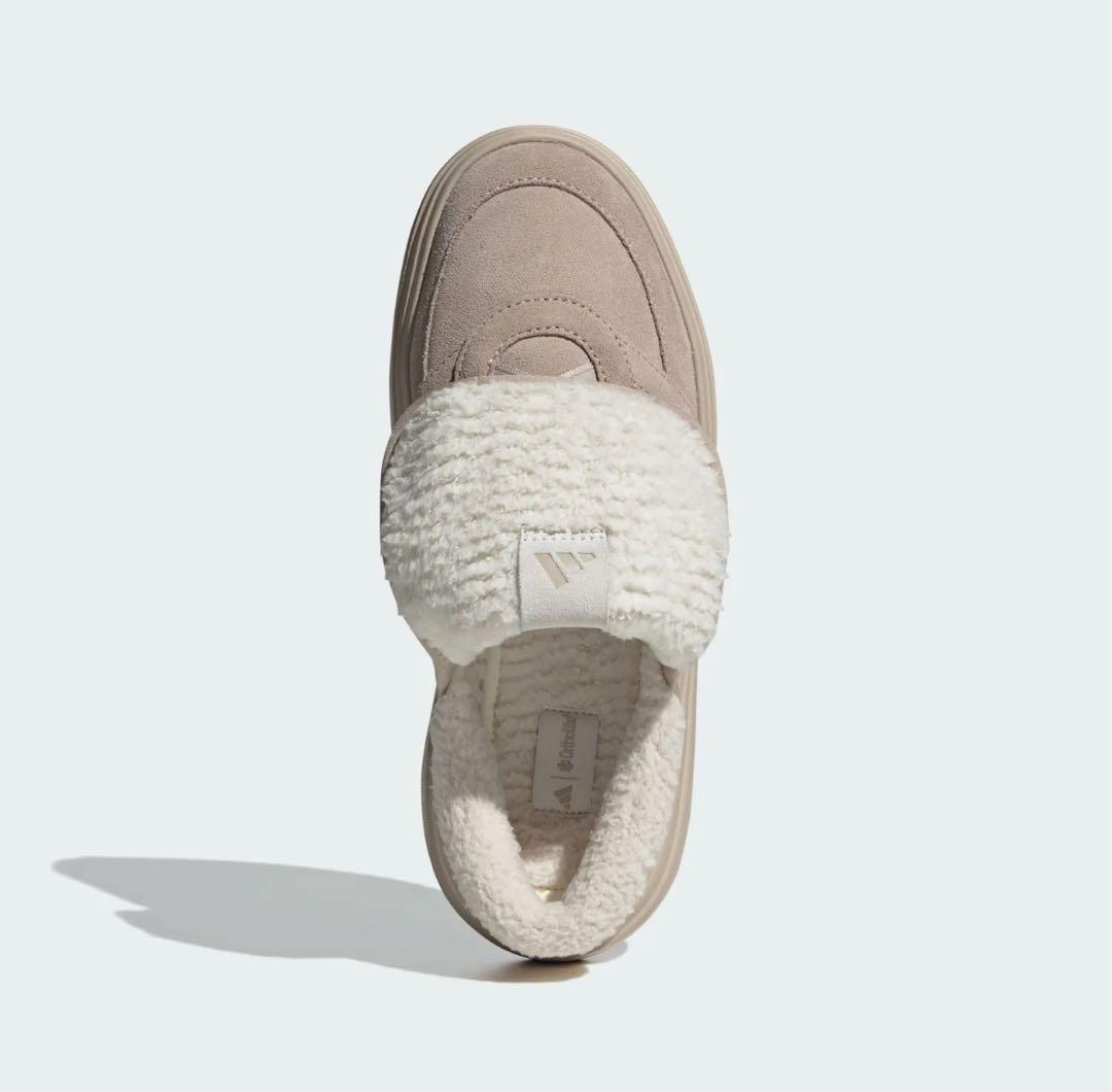 韓国限定】adidas アディダス24㎝ ボア付き クロッグサンダル ベージュ