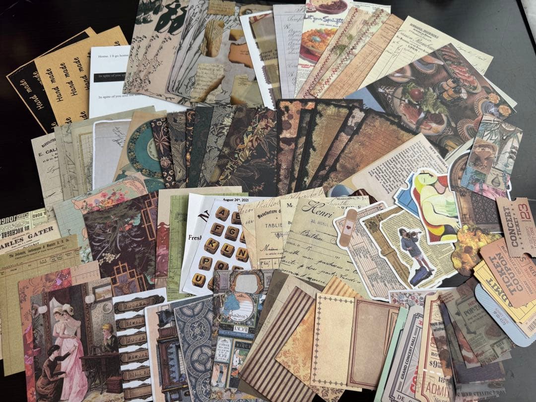 コラージュ素材おすそ分け大容量ジャンクジャーナル大容量お得まとめ