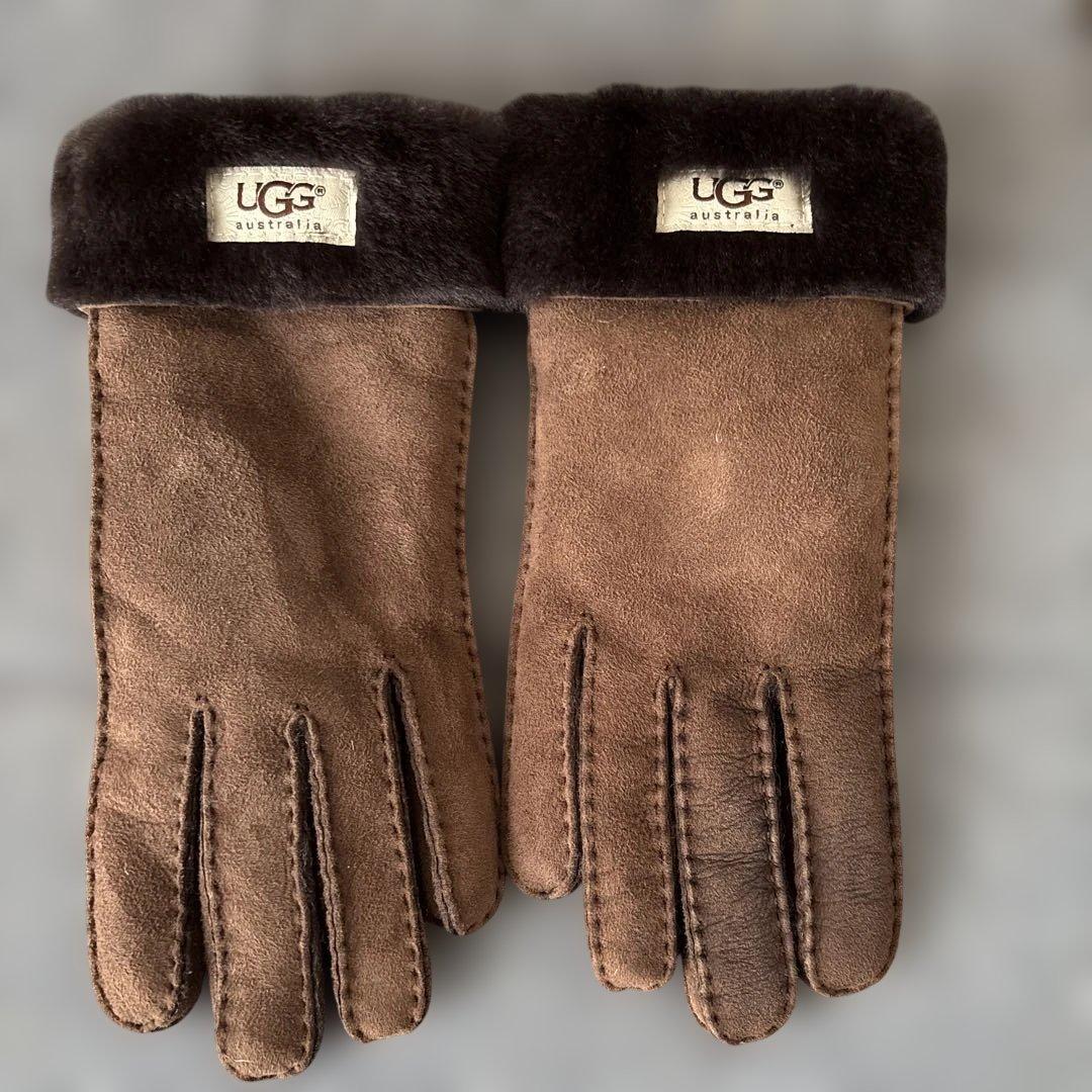 UGG ブラウン手袋 UGG（アグ） 手袋 メンズ ホイップステッチ シープスキン グローブ UGG