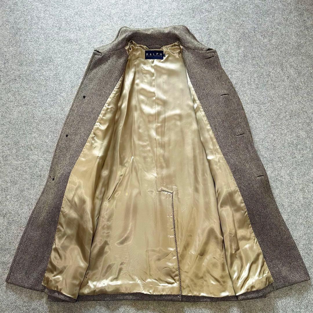 ラルフローレン【“メランジ”ツイード／チンストラップ】2wayステンカラーコート