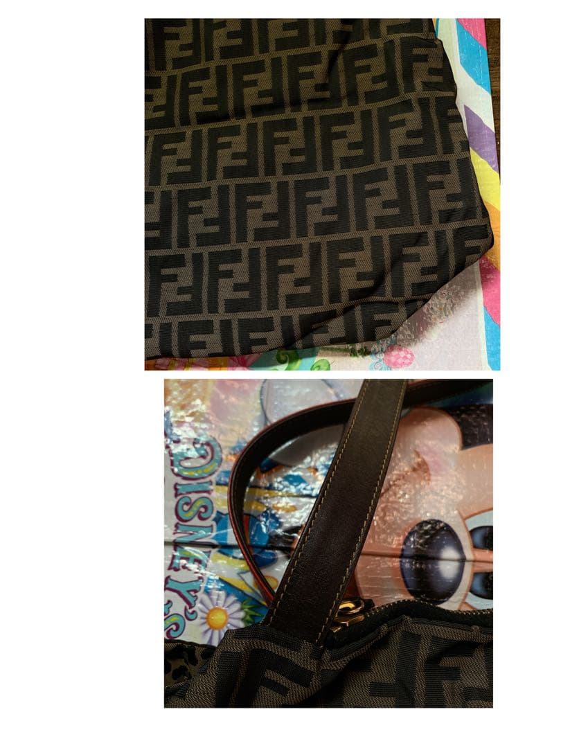 USED③フェンディFENDI☆ズッカ柄☆リバーシブルトートバッグ