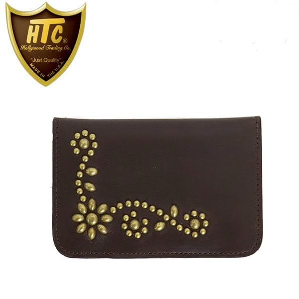 HTC ミディアムウォレット キーホルダー フラワーモチーフ ダークブラウン HTC ミディアムウォレット キーホルダー フラワーモチーフ ダーク