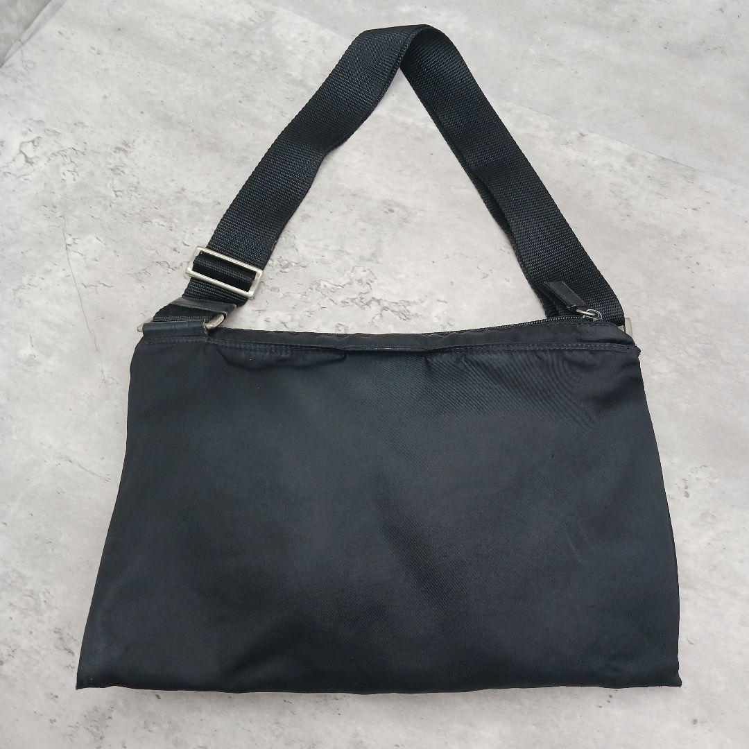 ✨美品✨ プラダ サコッシュ ショルダーバッグ ナイロン 黒 三角ロゴ