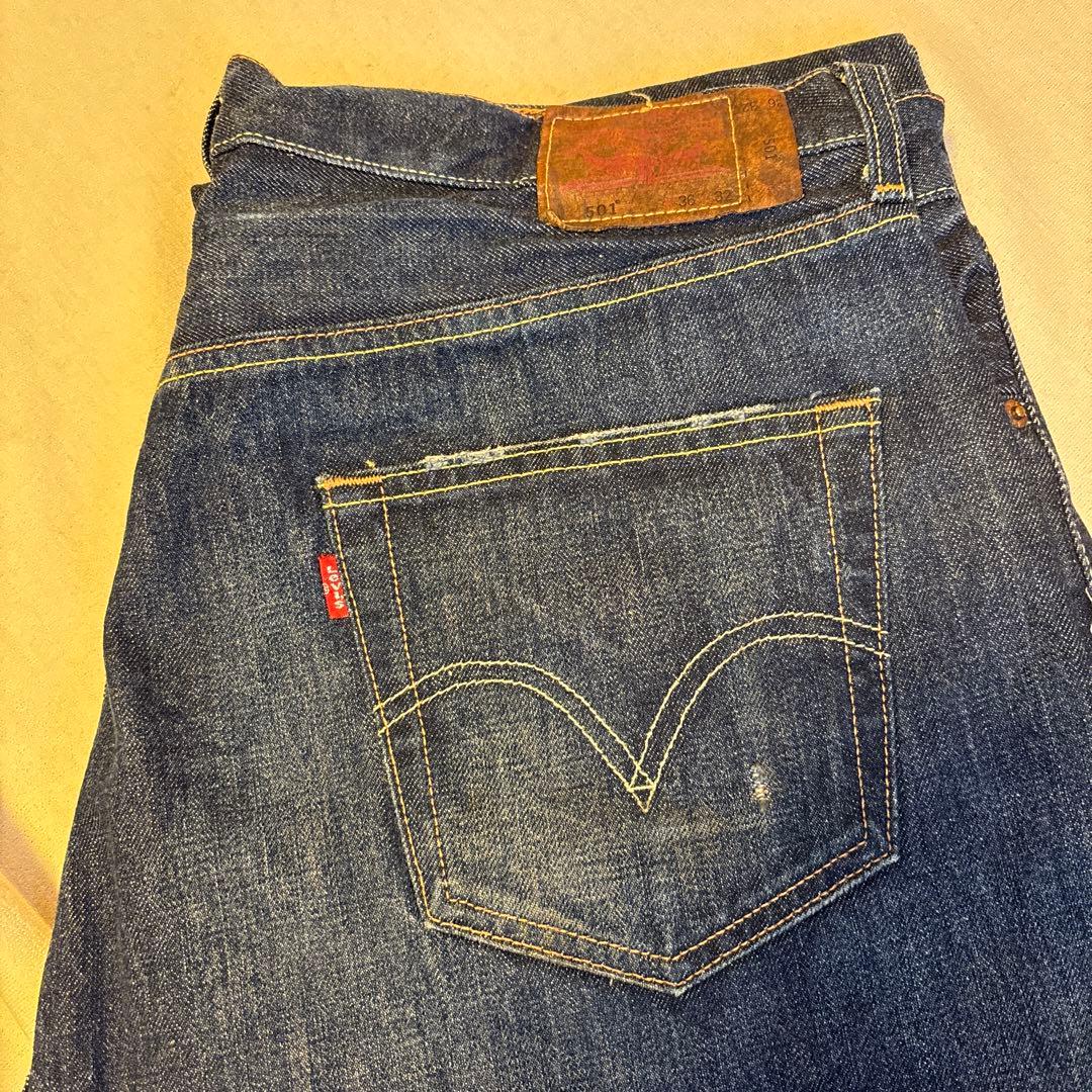 A*Z様 リーバイスプレミアム UK501-00 36x32 LEVI'Sリーバイス PREMIUM 501 BIGE デニムパンツ W33 L32☆SDP4341
