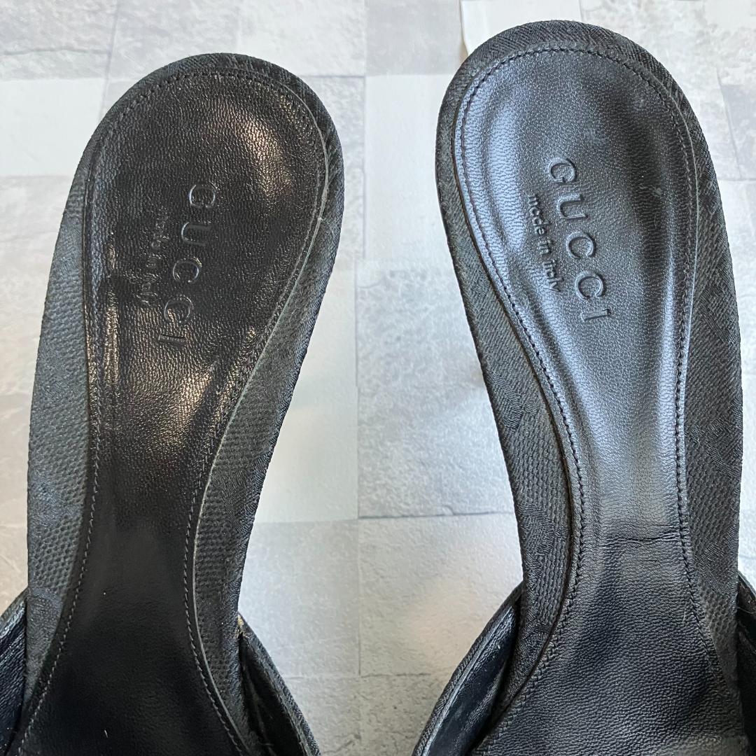 GUCCI ミュール ヒール ホースビット GG柄 ポインテッドトゥ - メルカリ