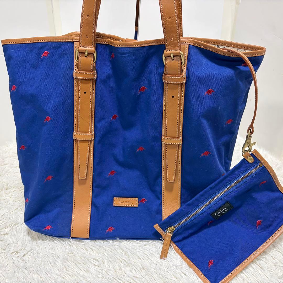 ✨ポーチ付✨Paul Smith ポールスミス　トートバッグ Paul Smith（ポール・スミス） Paul Smith Logo ポップカラー トート