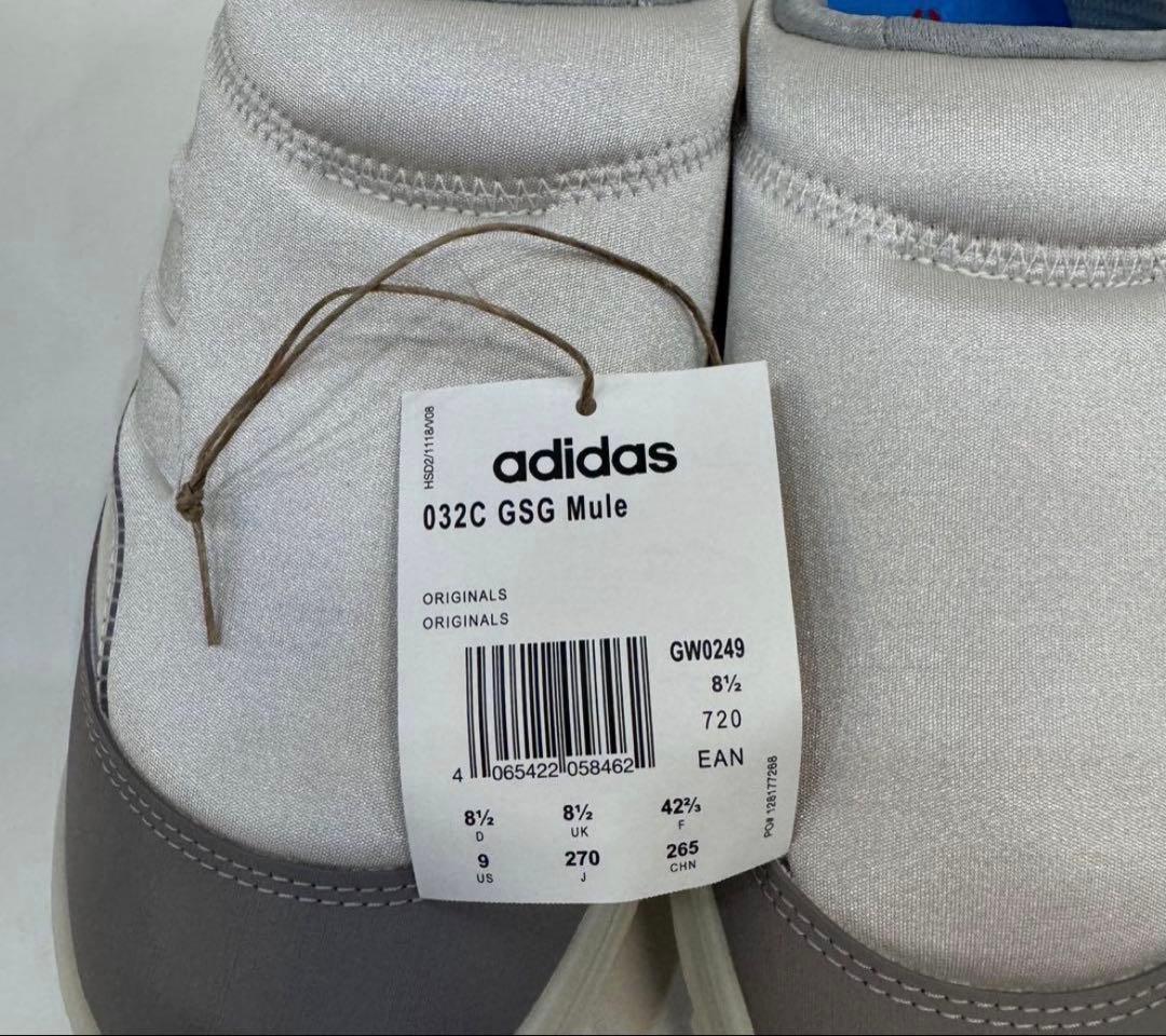 新品未使用】adidas032CアディダスGSGミュールデッドストックシルバー