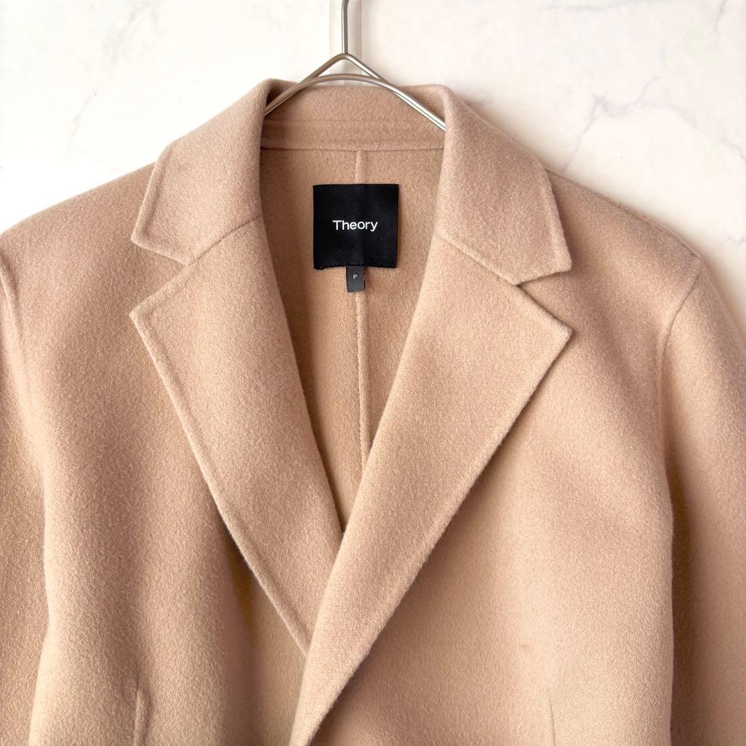 22AW✨セオリー カシミヤ混 ベルテッド ダブルフェイス コート P