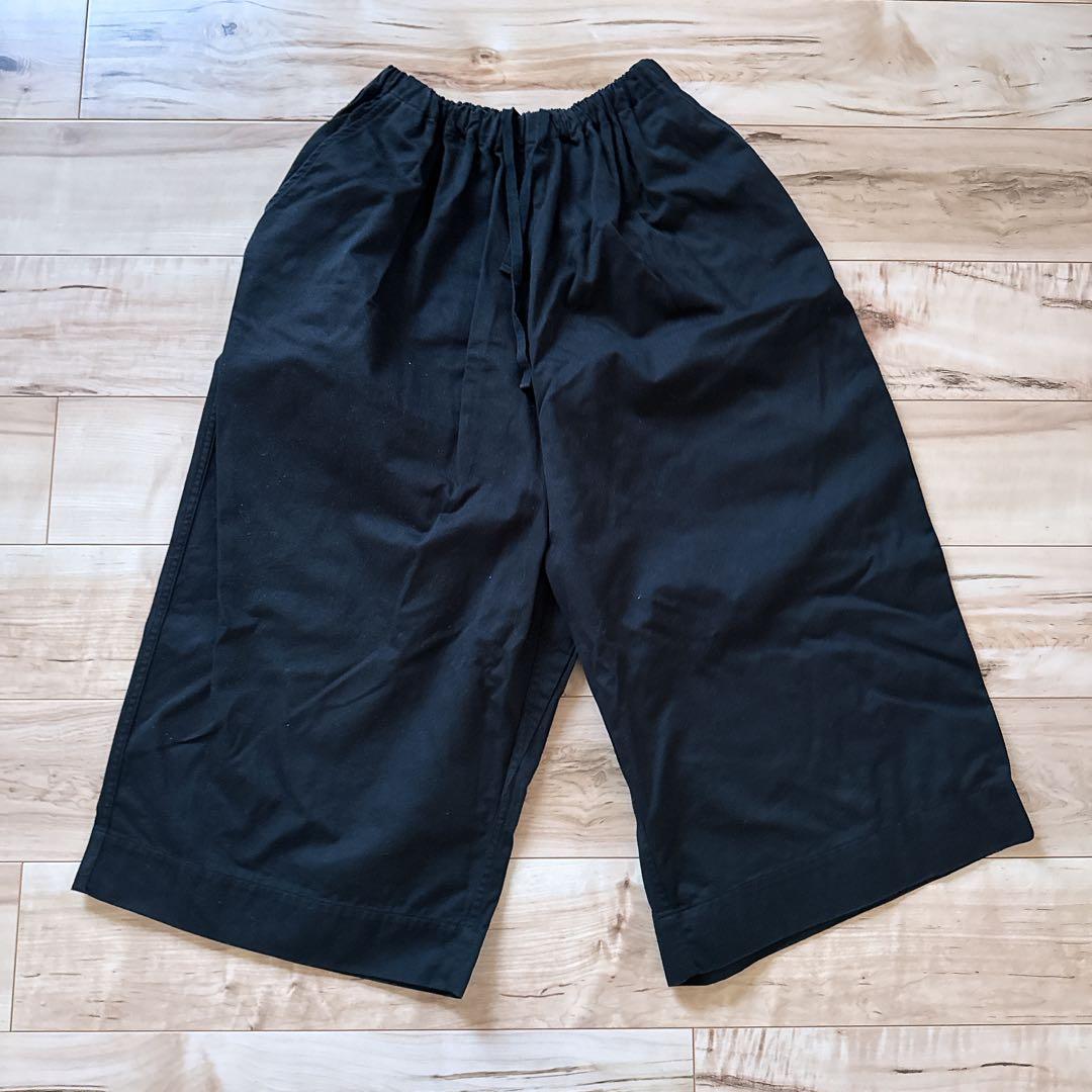 値下げ ゴーシュ 八分丈カツラギワイドパンツ 黒 R&D prit ゴーシュ 】 Lady's カツラギ8分丈ワイドパンツ［Navy］ | nuno