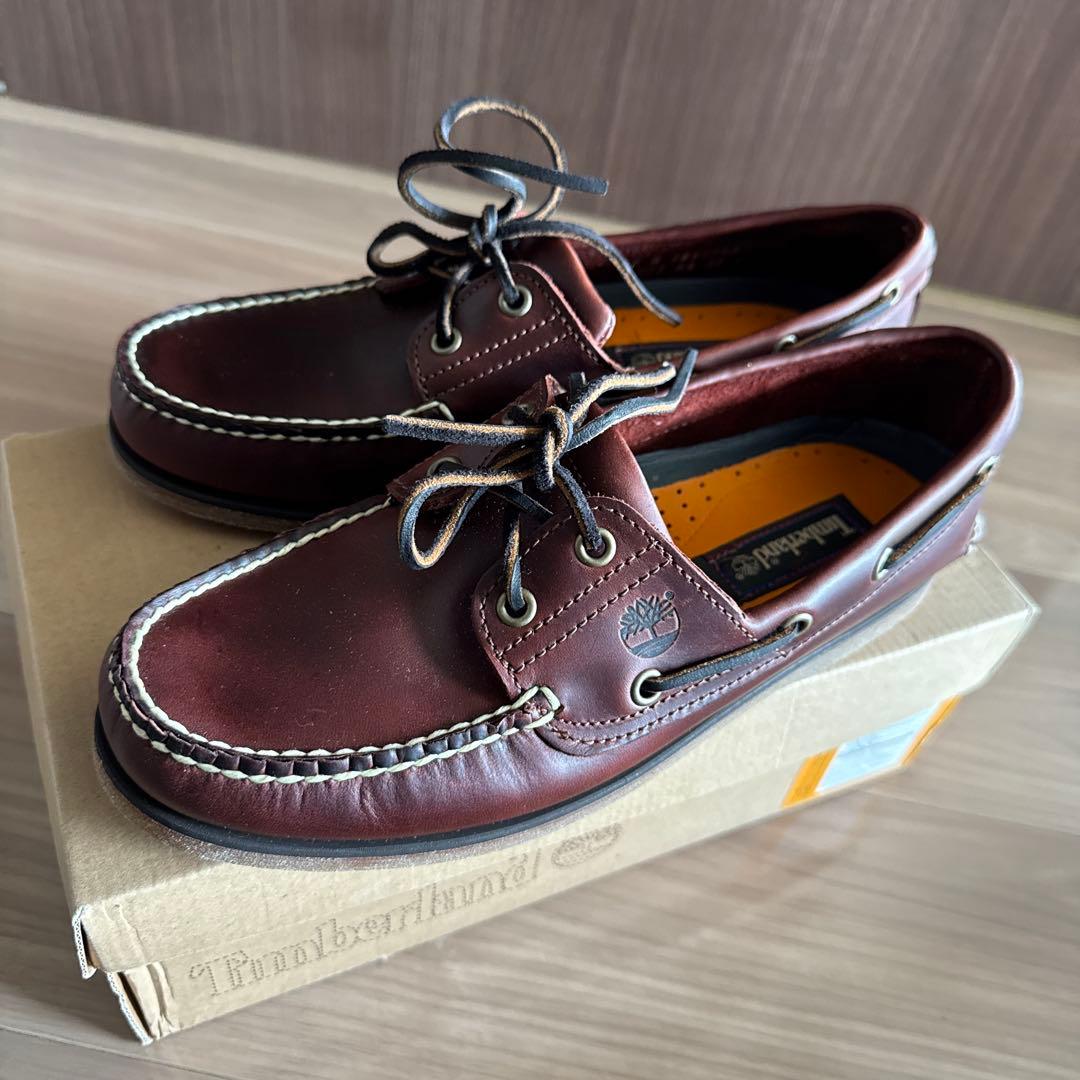 【新品】Timberland 2-Eye デッキシューズ （26cm）箱付き 定番】クラシック ツーアイ(2eye) ボートシューズ メンズ