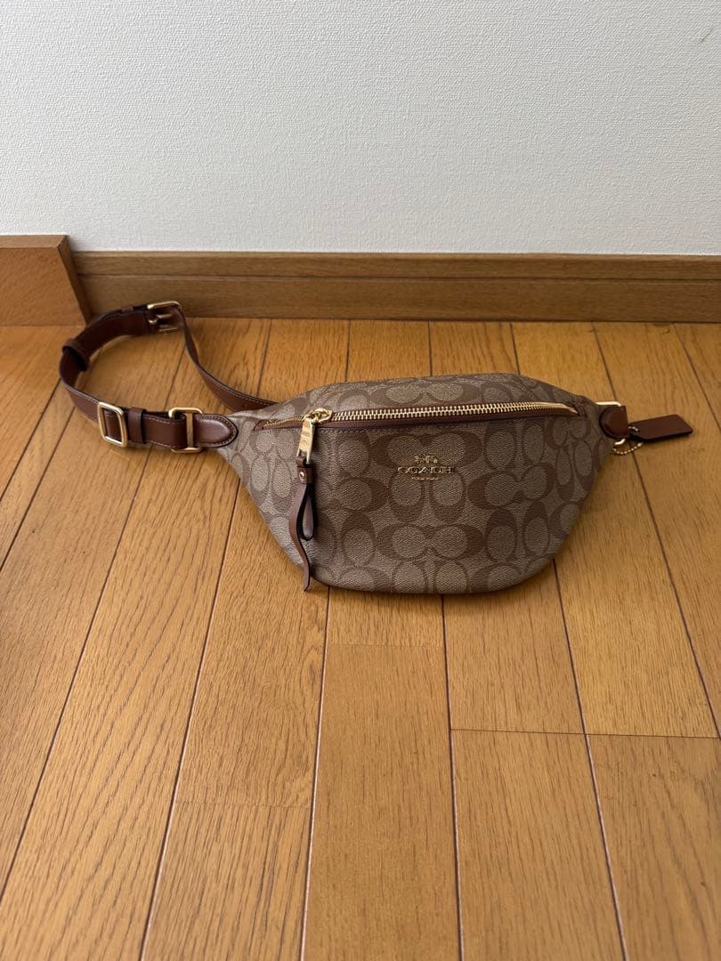 COACH ボディバッグ モノグラム ブラウン COACH Shoulder Bag 12406 Brown Bleeker Hobo Crossbody Leather Made