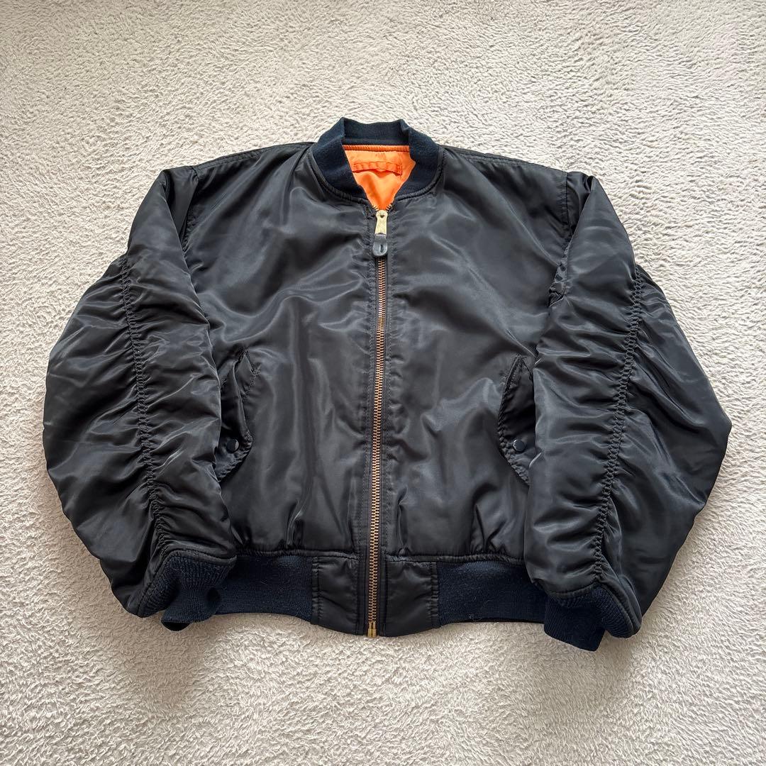USA製 MA-1 IDEAL 美品 ALPHA INDUSTRIES 80s 旧タグ USA製 ビンテージ MA-1 フライト