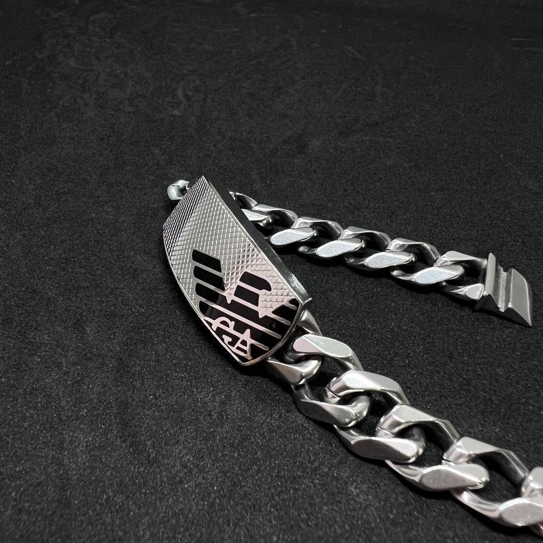 ユージ様専用 エンポリオアルマーニ 極太 喜平 ブレスレット ロゴ