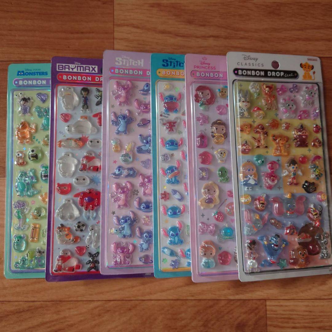 【正規品】ボンボンドロップシール　ディズニー　第2弾　6種類 サンスター文具 ディズニー BONBON DROP SEAL ボンボンドロップシール
