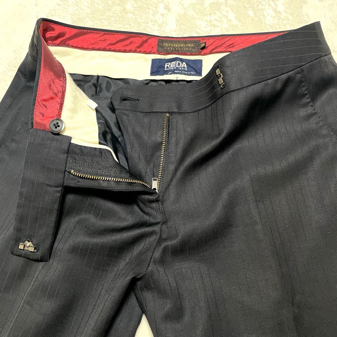 美品✨トゥモローランドコレクション REDA 黒ストライプ パンツスーツ
