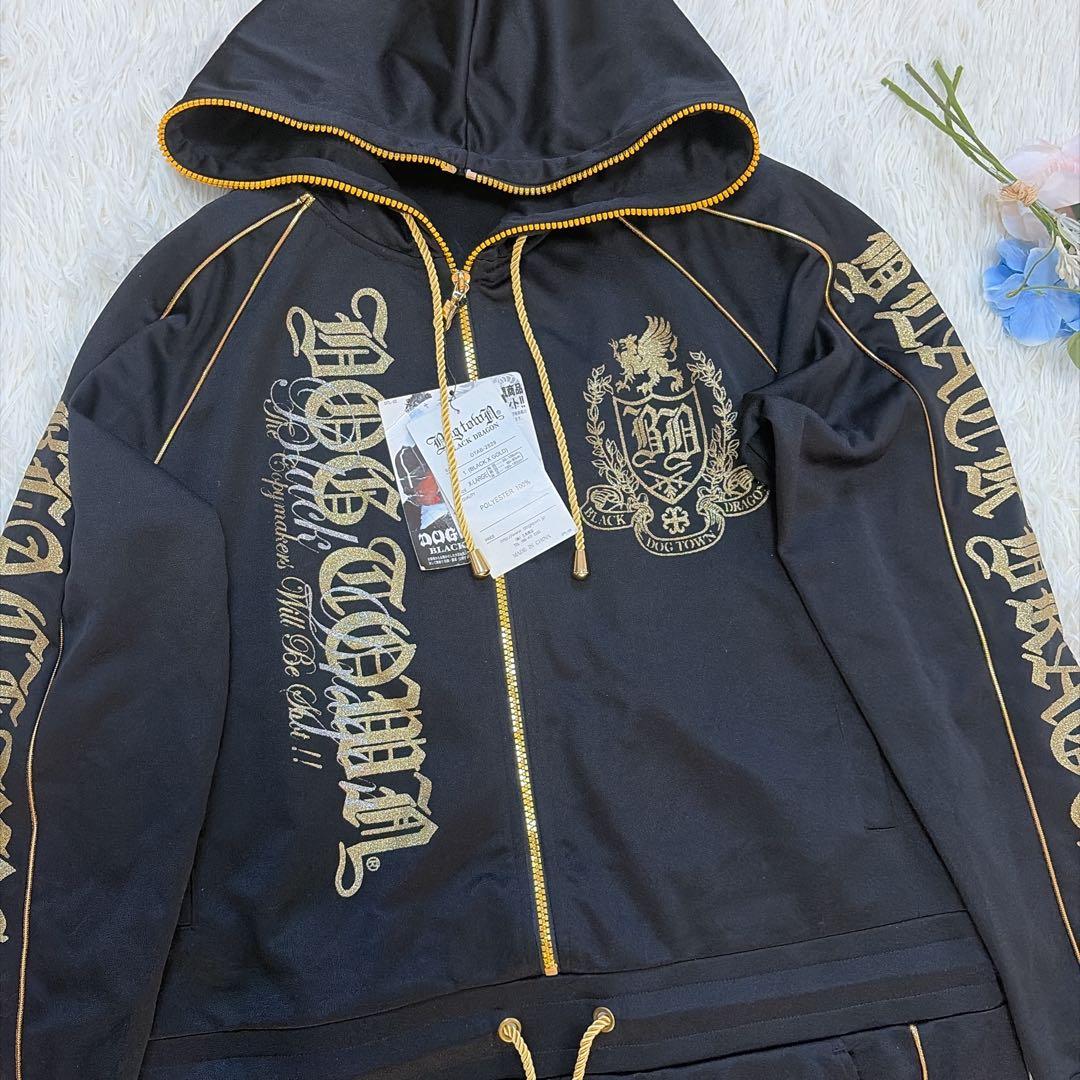 レア✨希少✨未使用品】黒龍 y2k 平成 DOGTOWN つなぎ ジャージLL
