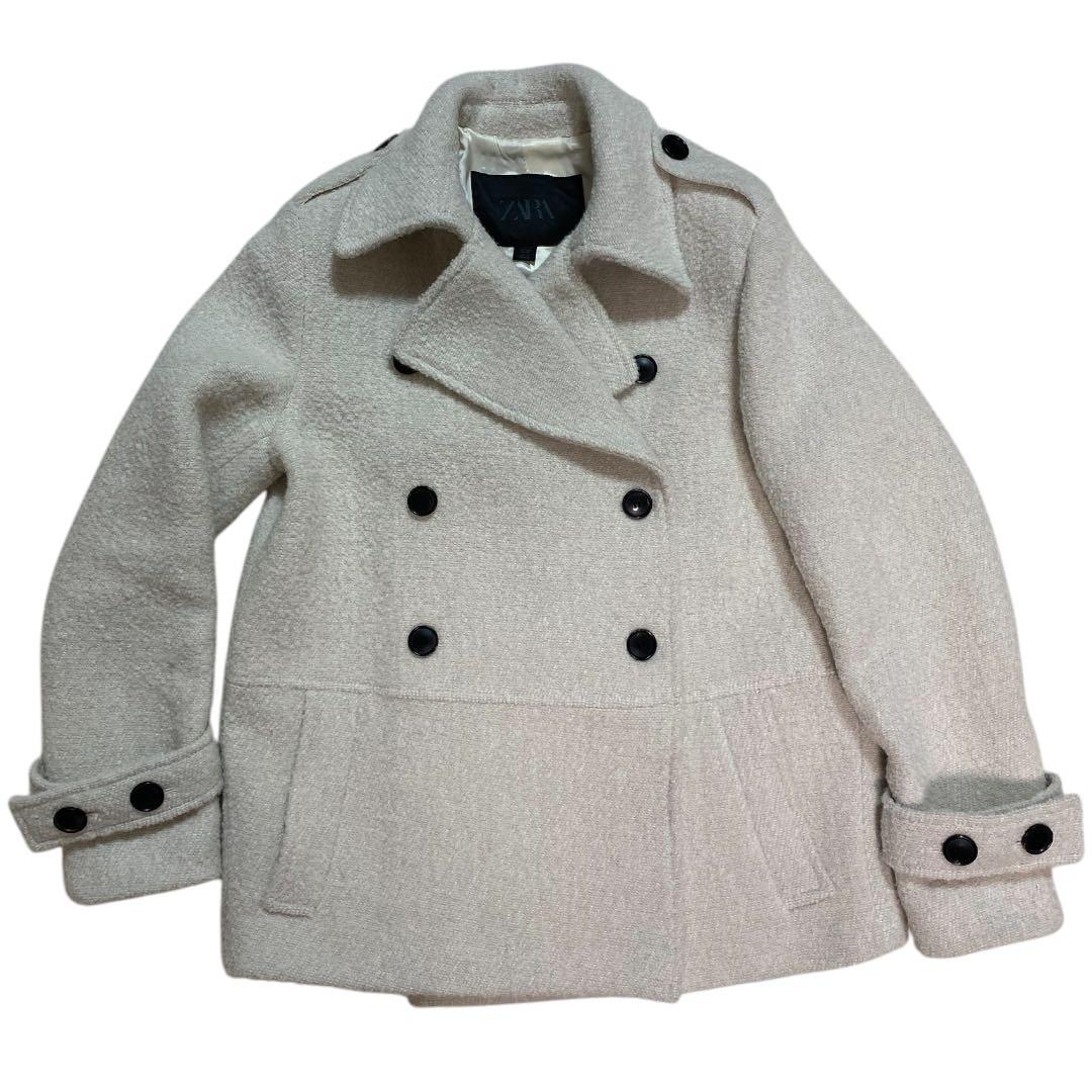 即完売】ZARA 24AW ウール混ブークレコート ZW COLLECTION - メルカリ
