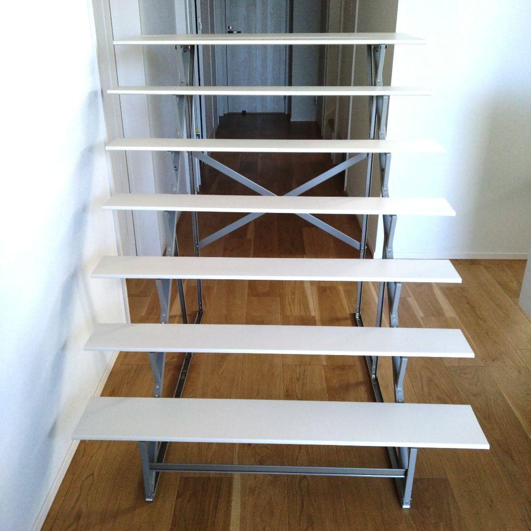 雛壇7段飾り　白色　35号　説明書あり 40号 間口120cm 七段 スチール製 ひな壇 （普及タイプ） 雛人形用 ひな