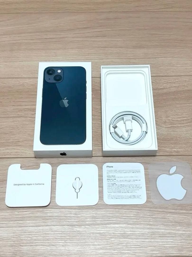 iPhone13 ミッドナイト 128GB 箱のみ 付属品未使用一式あり - メルカリ