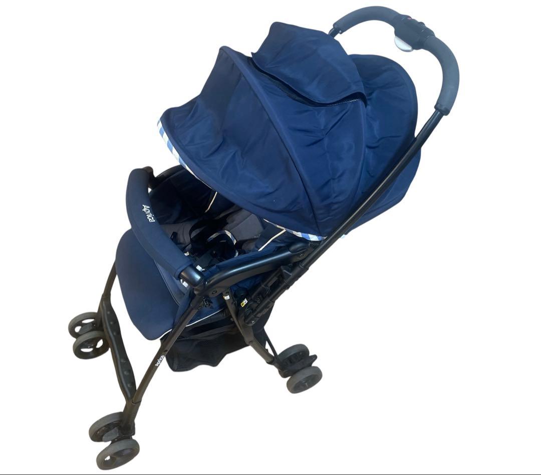 ✨Aprica✨アップリカ カルーンエアー 軽量ベビーカー ネイビー - メルカリ