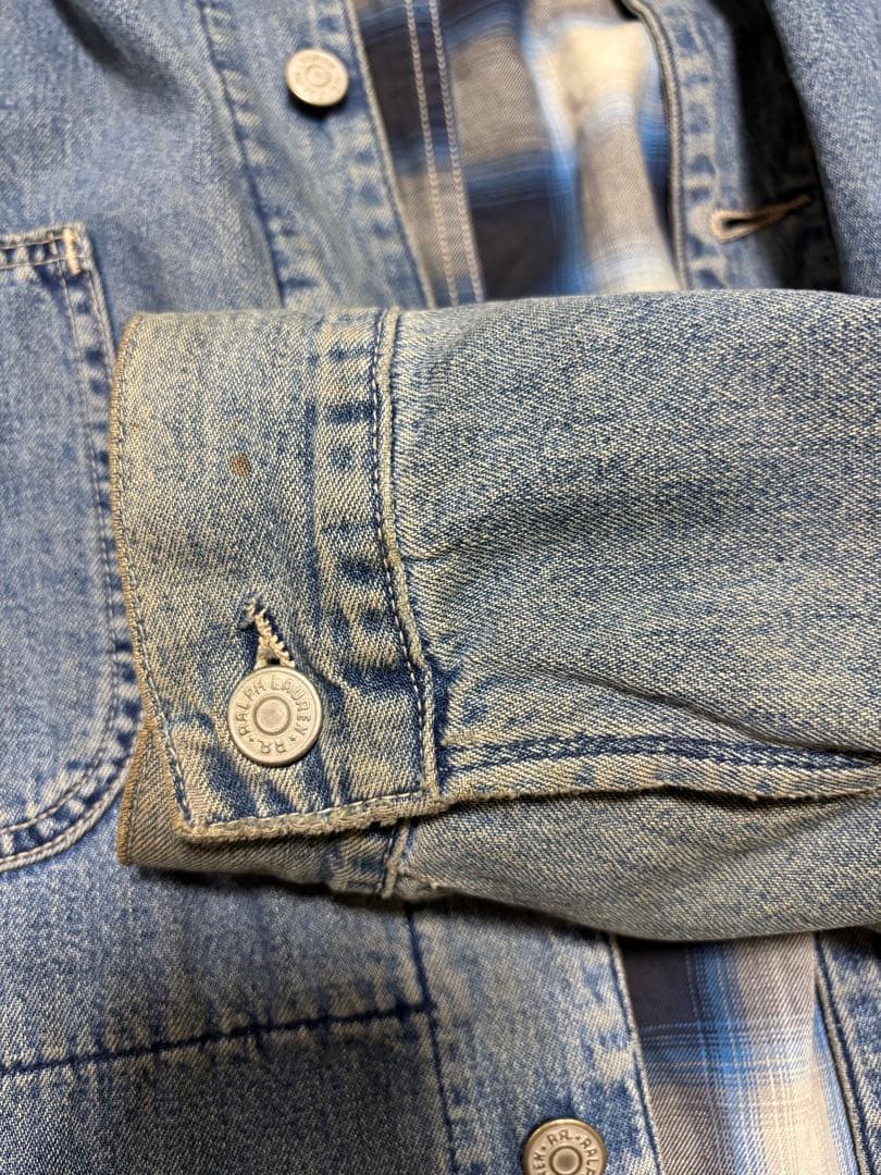 RRLダブルアールエル 90's USA製 三ツ星タグ デニムカバーオール L